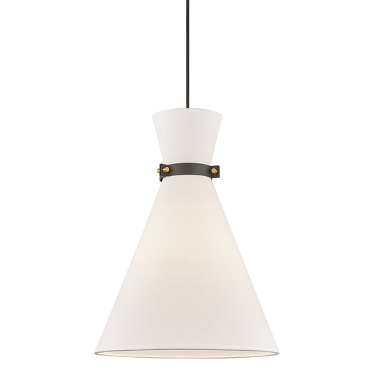 Mitzi Julia Pendant in Aged Brass/black