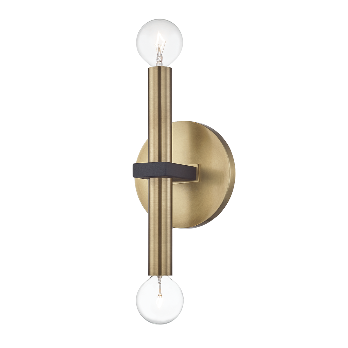 Mitzi Colette Wall Sconce in Aged Brass/black