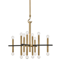 Mitzi Colette Chandelier in Aged Brass/black