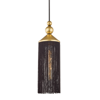 Mitzi Scarlett Pendant in Gold Leaf/black