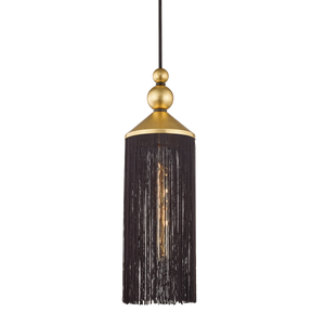 Mitzi Scarlett Pendant in Gold Leaf/black