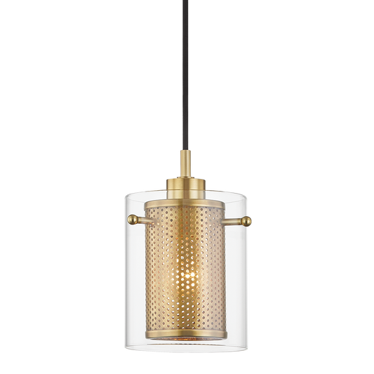 Mitzi Elanor Pendant in Aged Brass