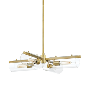 Mitzi Ariel Chandelier in Aged Brass