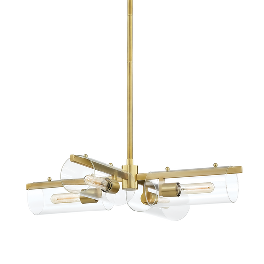 Mitzi Ariel Chandelier in Aged Brass