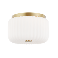 Mitzi Lydia Flush Mount in Aged Brass