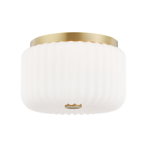 Mitzi Lydia Flush Mount in Aged Brass