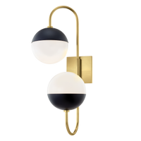 Mitzi Renee Wall Sconce in Aged Brass/black