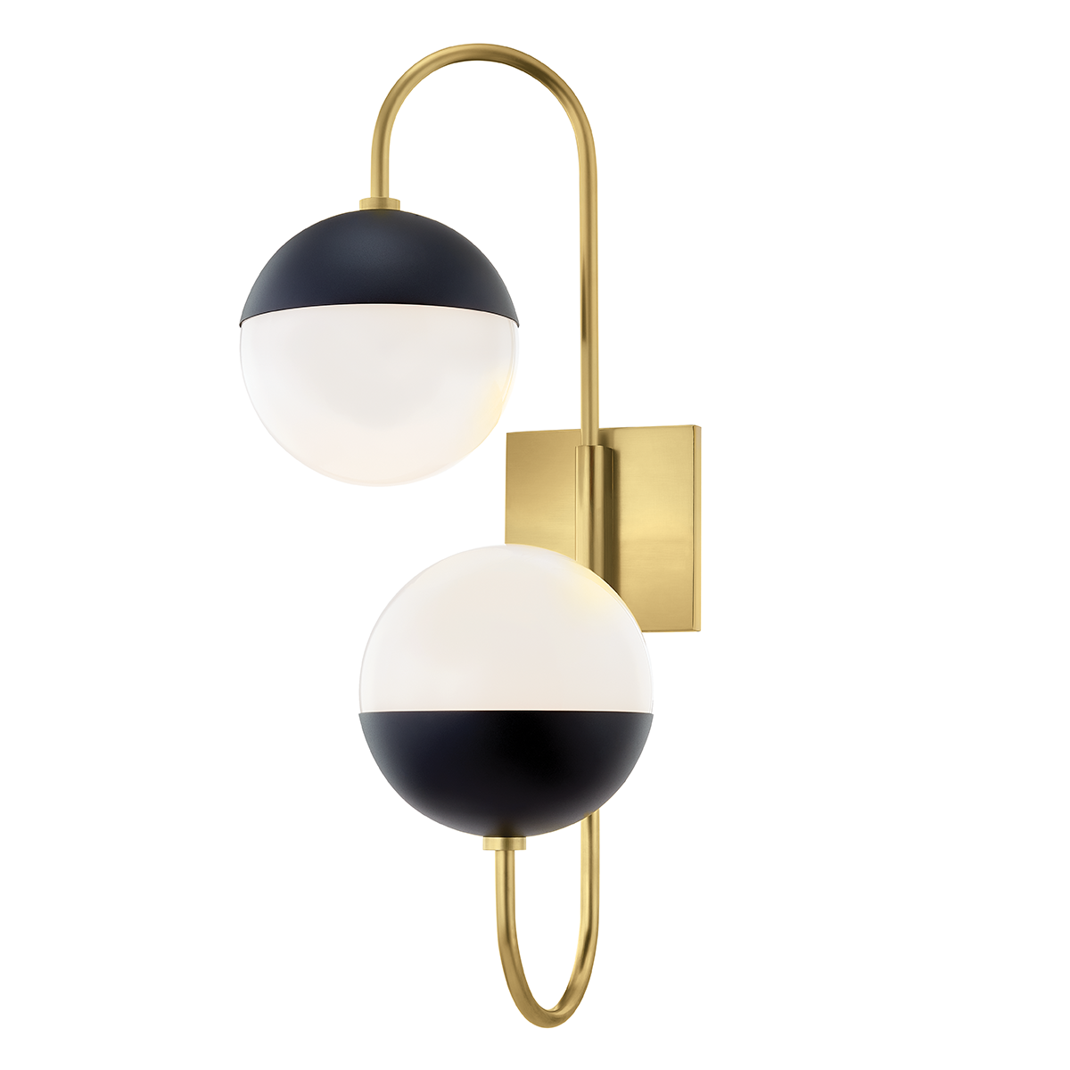 Mitzi Renee Wall Sconce in Aged Brass/black