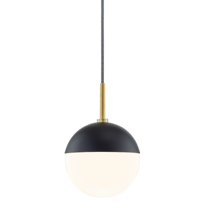 Mitzi Renee Pendant in Aged Brass/black