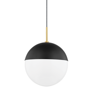 Mitzi Renee Pendant in Aged Brass/black