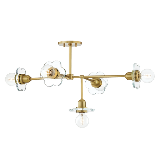 Mitzi Alexa Chandelier in Aged Brass