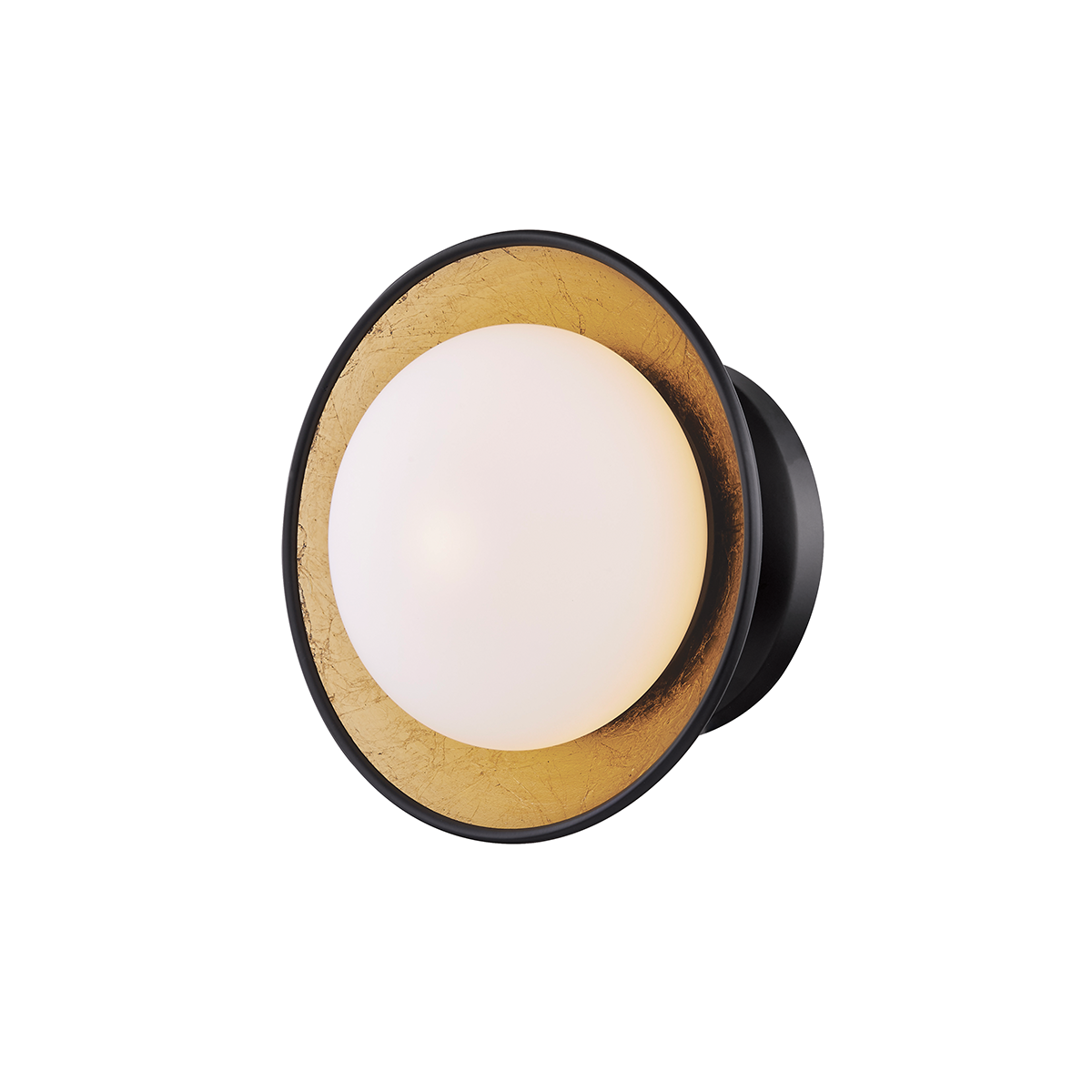Mitzi Cadence Semi Flush in Black Lustro/gold Leaf Combo