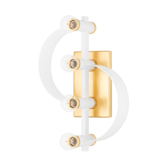 Mitzi Maddie Wall Sconce in Gold Leaf/white