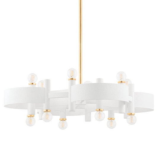 Mitzi Maddie Chandelier in Gold Leaf/white