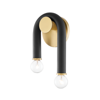 Mitzi Whit Wall Sconce in Aged Brass/black