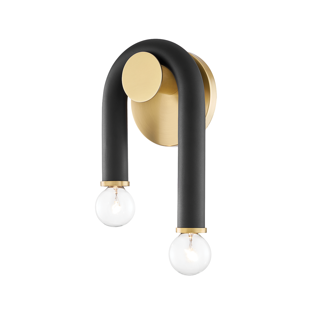 Mitzi Whit Wall Sconce in Aged Brass/black
