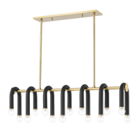 Mitzi Whit Linear in Aged Brass/black