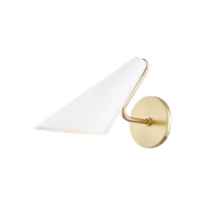 Mitzi Talia Wall Sconce in Aged Brass/dove Gray Combo