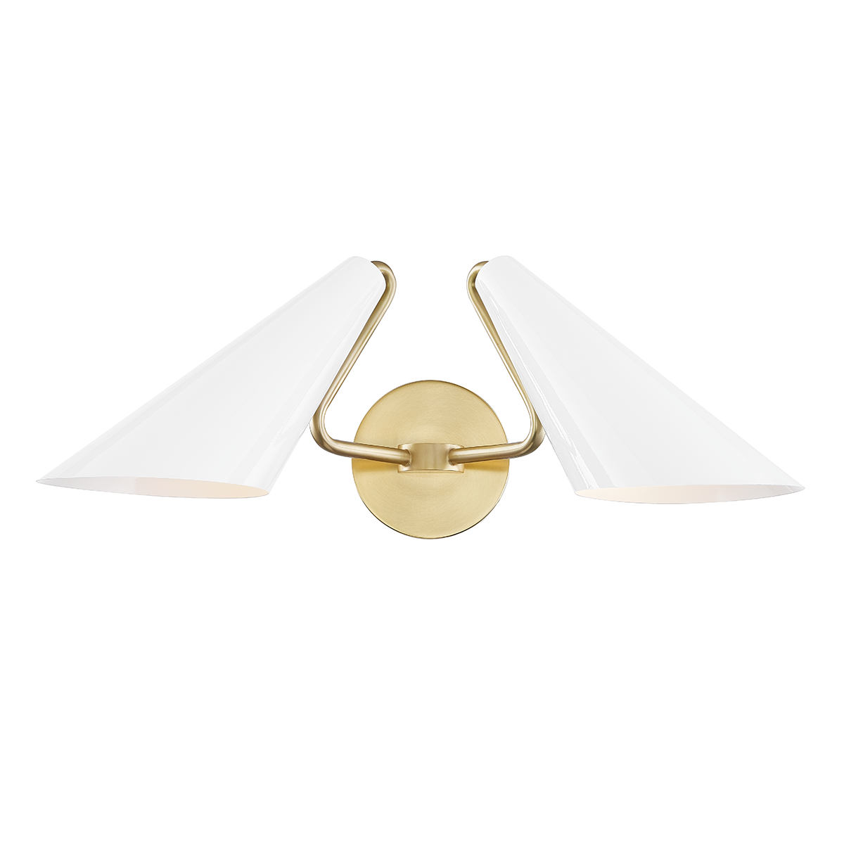 Mitzi Talia Wall Sconce in Aged Brass/dove Gray Combo