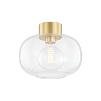 Mitzi Harlow Flush Mount in Aged Brass