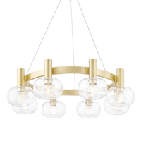 Mitzi Harlow Chandelier in Aged Brass