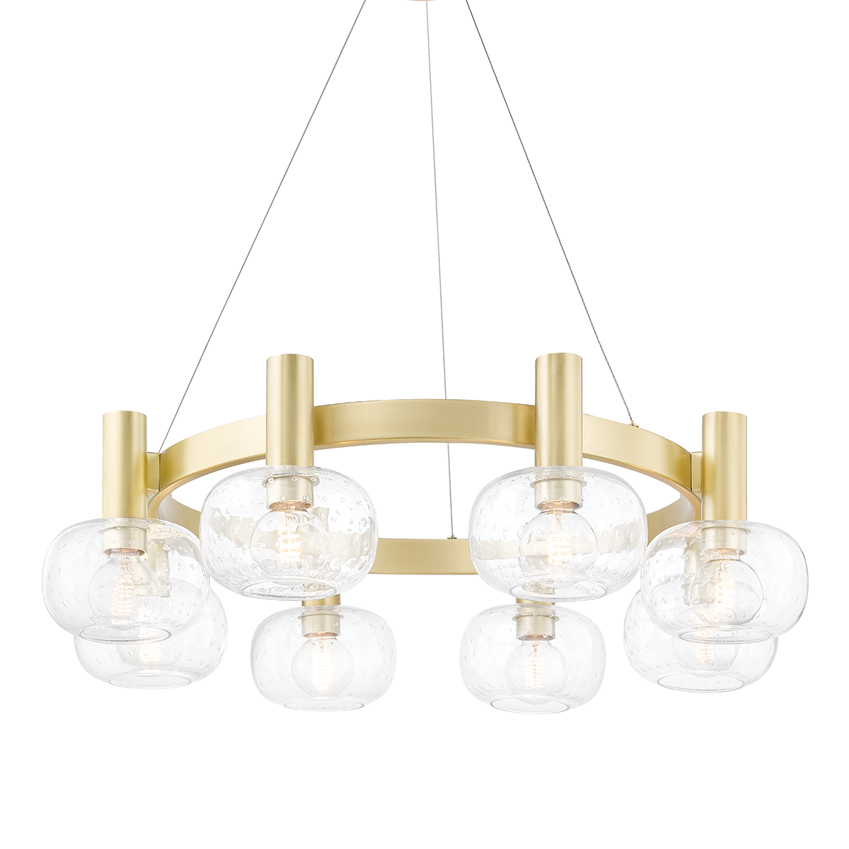 Mitzi Harlow Chandelier in Aged Brass