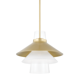 Mitzi Jessy Pendant in Aged Brass