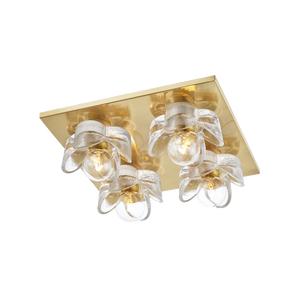 Mitzi Shea Flush Mount in Aged Brass