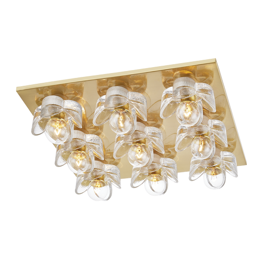 Mitzi Shea Flush Mount in Aged Brass