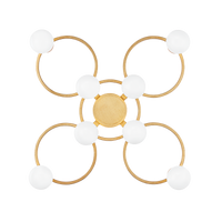 Mitzi Hope Semi Flush in Gold Leaf