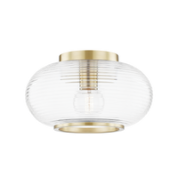 Mitzi Maggie Flush Mount in Aged Brass