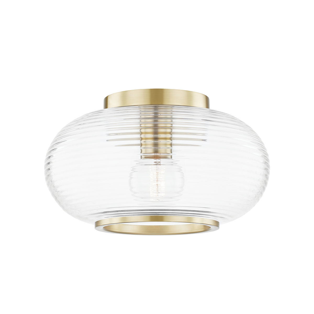 Mitzi Maggie Flush Mount in Aged Brass