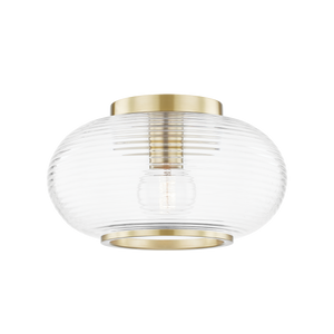 Mitzi Maggie Flush Mount in Aged Brass