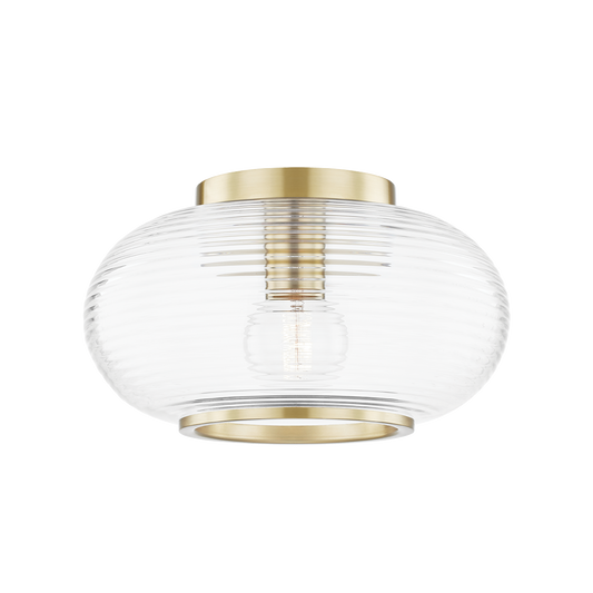 Mitzi Maggie Flush Mount in Aged Brass