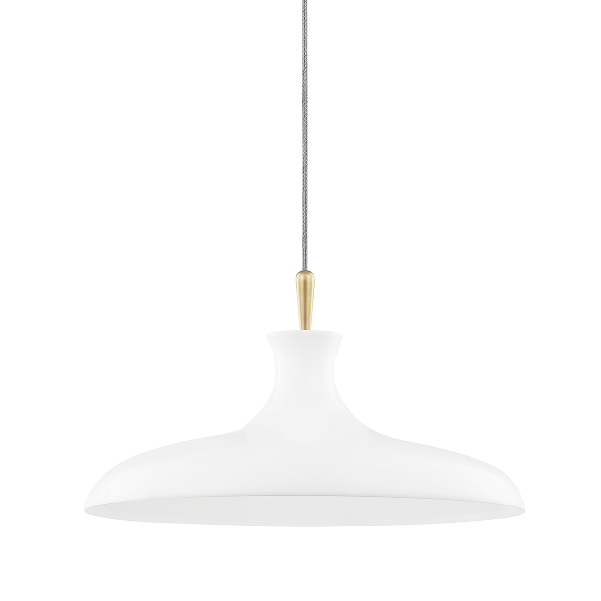 Mitzi Cassidy Pendant in Aged Brass/soft Off White