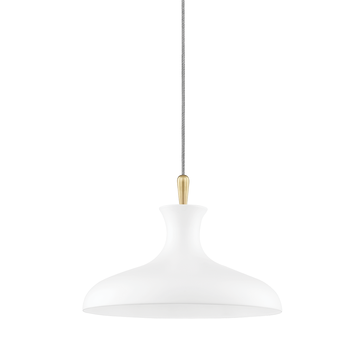 Mitzi Cassidy Pendant in Aged Brass/soft Off White