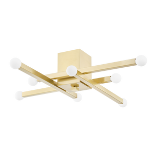 Mitzi Dona Flush Mount in Aged Brass