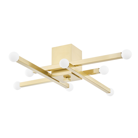 Mitzi Dona Flush Mount in Aged Brass