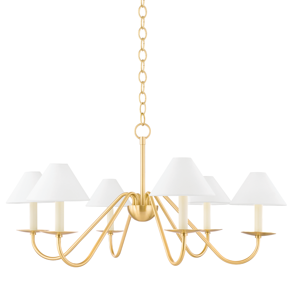 Mitzi Lenore Chandelier in Aged Brass
