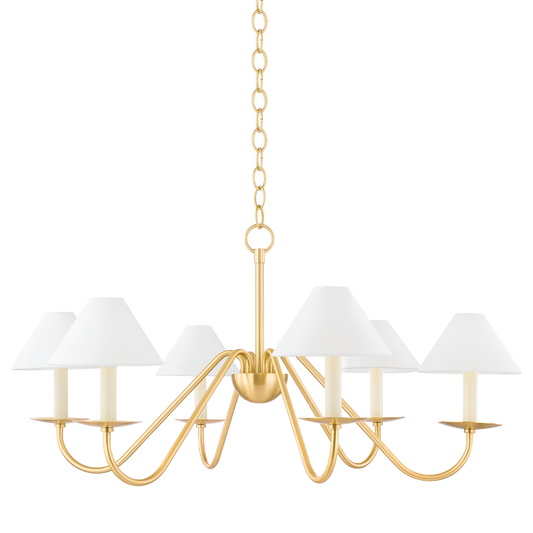 Mitzi Lenore Chandelier in Aged Brass