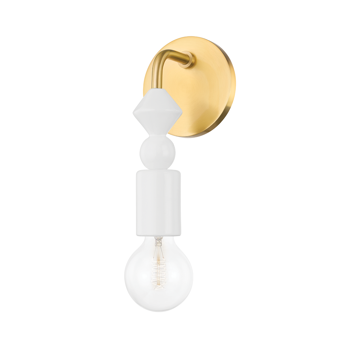 Mitzi Flora Wall Sconce in Aged Brass