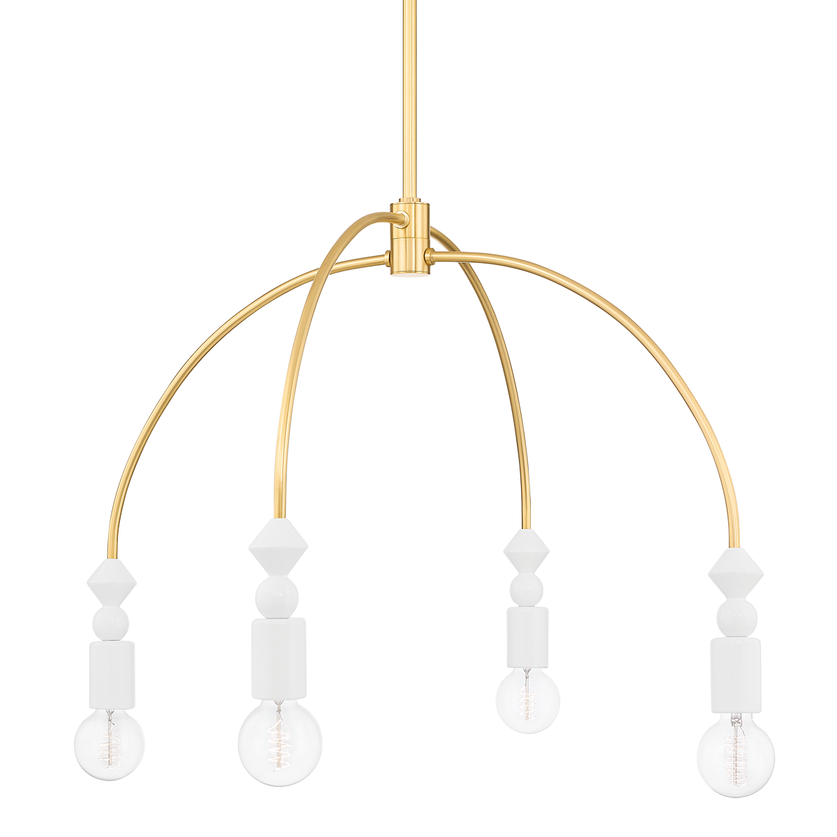 Mitzi Flora Chandelier in Aged Brass