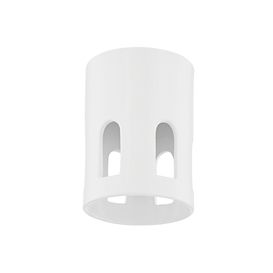 Mitzi Tatum Flush Mount in AGED BRASS/CERAMIC RAW MATTE WHITE