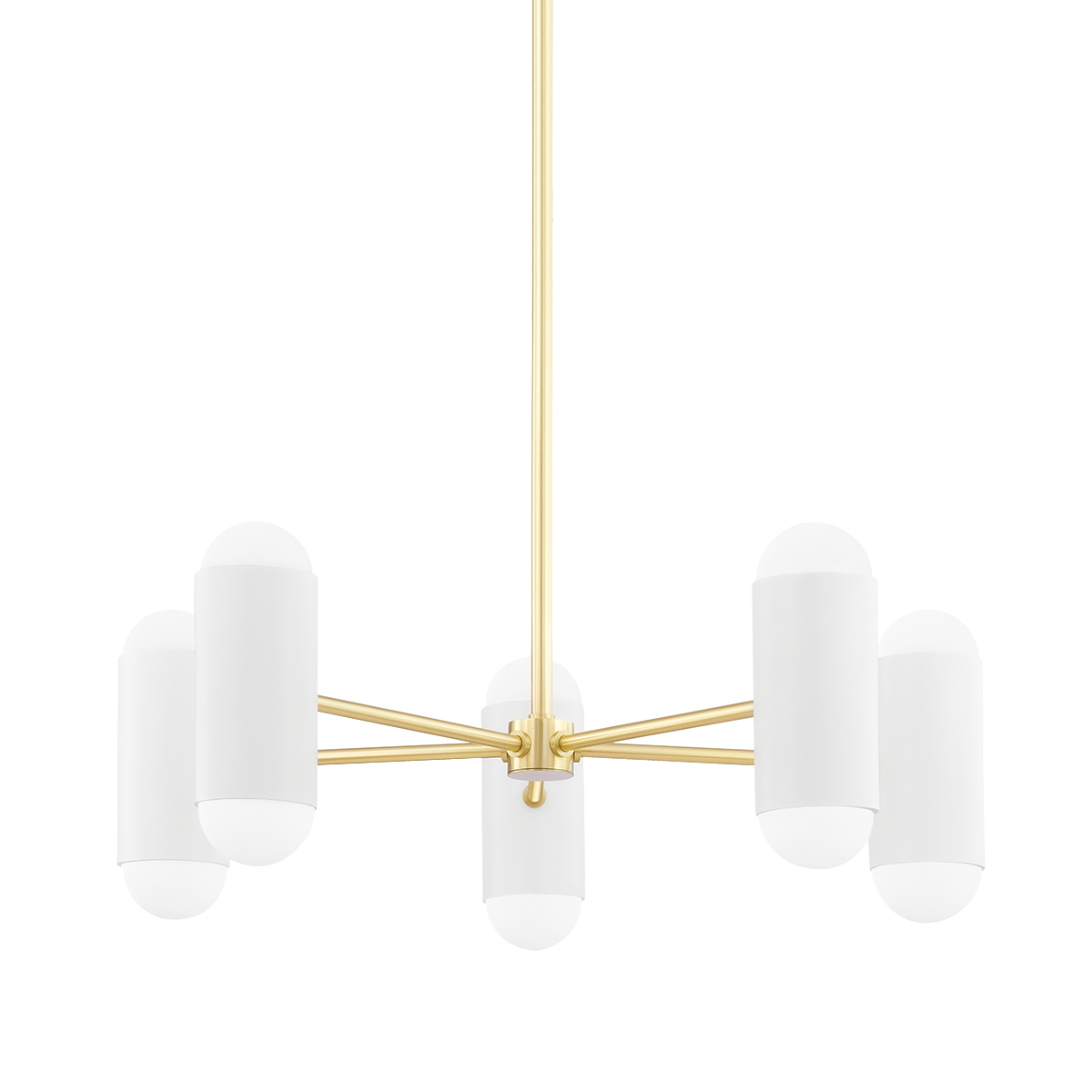 Mitzi Kira Chandelier in Aged Brass/soft White Combo