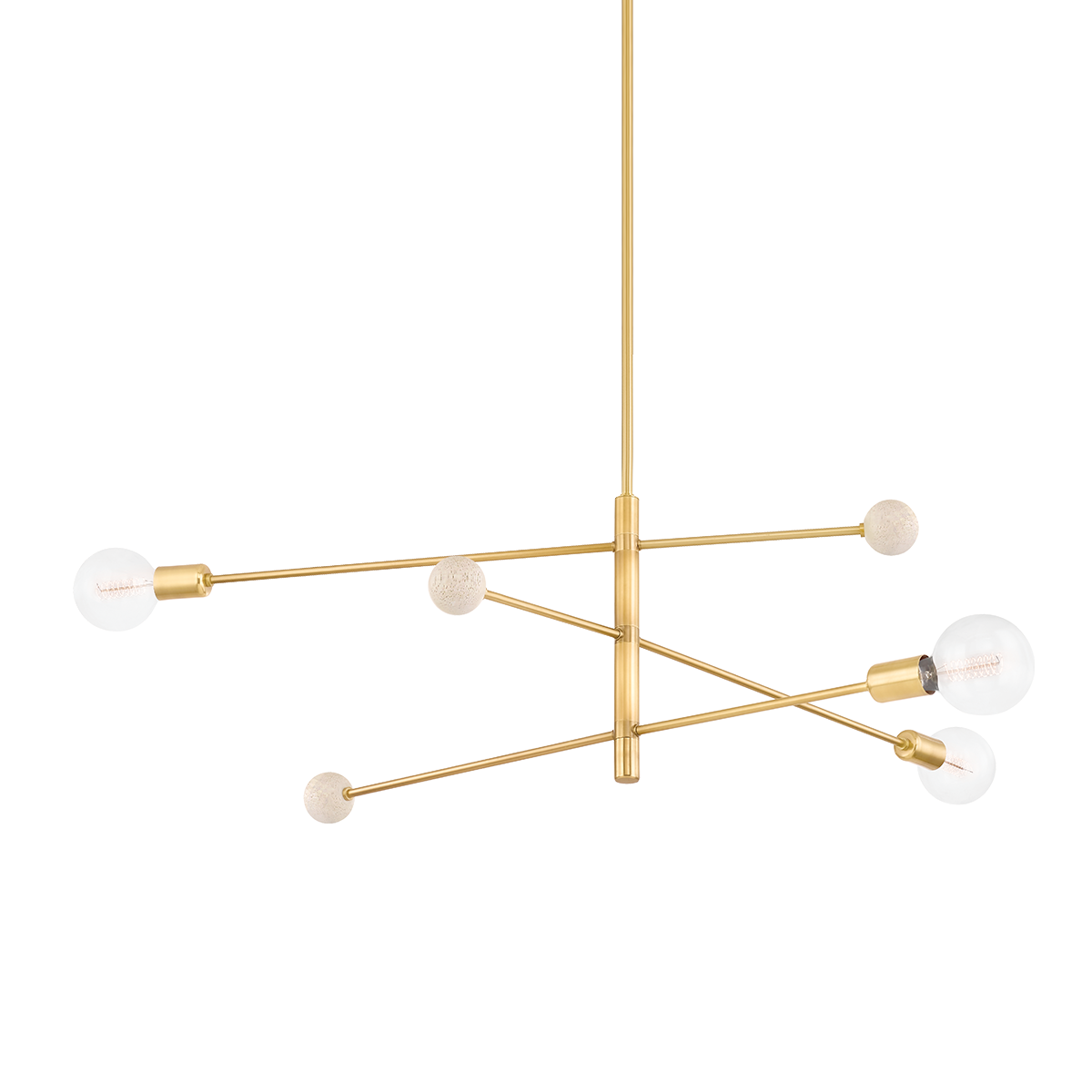 Mitzi Slater Chandelier in Aged Brass