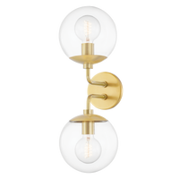 Mitzi Meadow Wall Sconce in Aged Brass