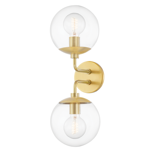 Mitzi Meadow Wall Sconce in Aged Brass