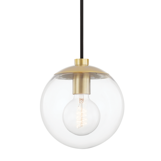 Mitzi Meadow Pendant in Aged Brass