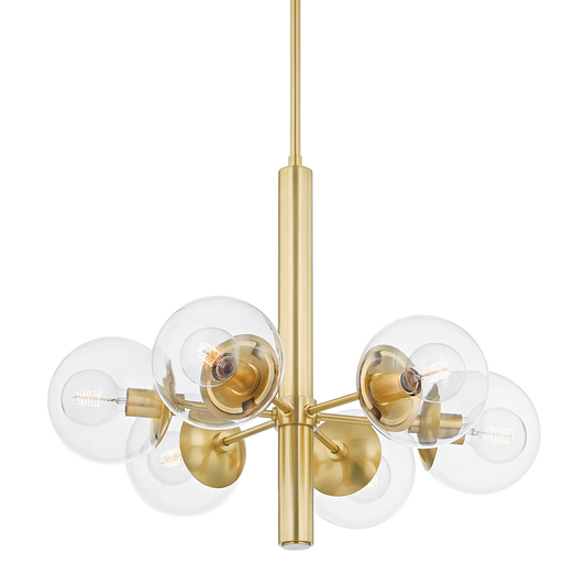 Mitzi Meadow Chandelier in Aged Brass