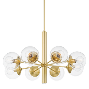 Mitzi Meadow Chandelier in Aged Brass